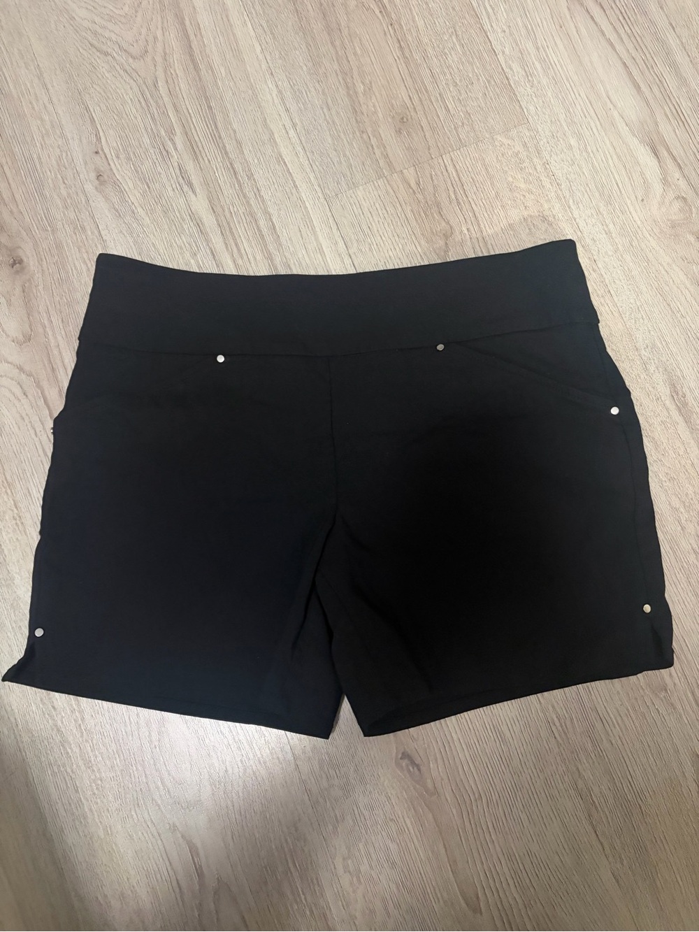 INC International Concepts Black High-Waist Pull-On Shorts